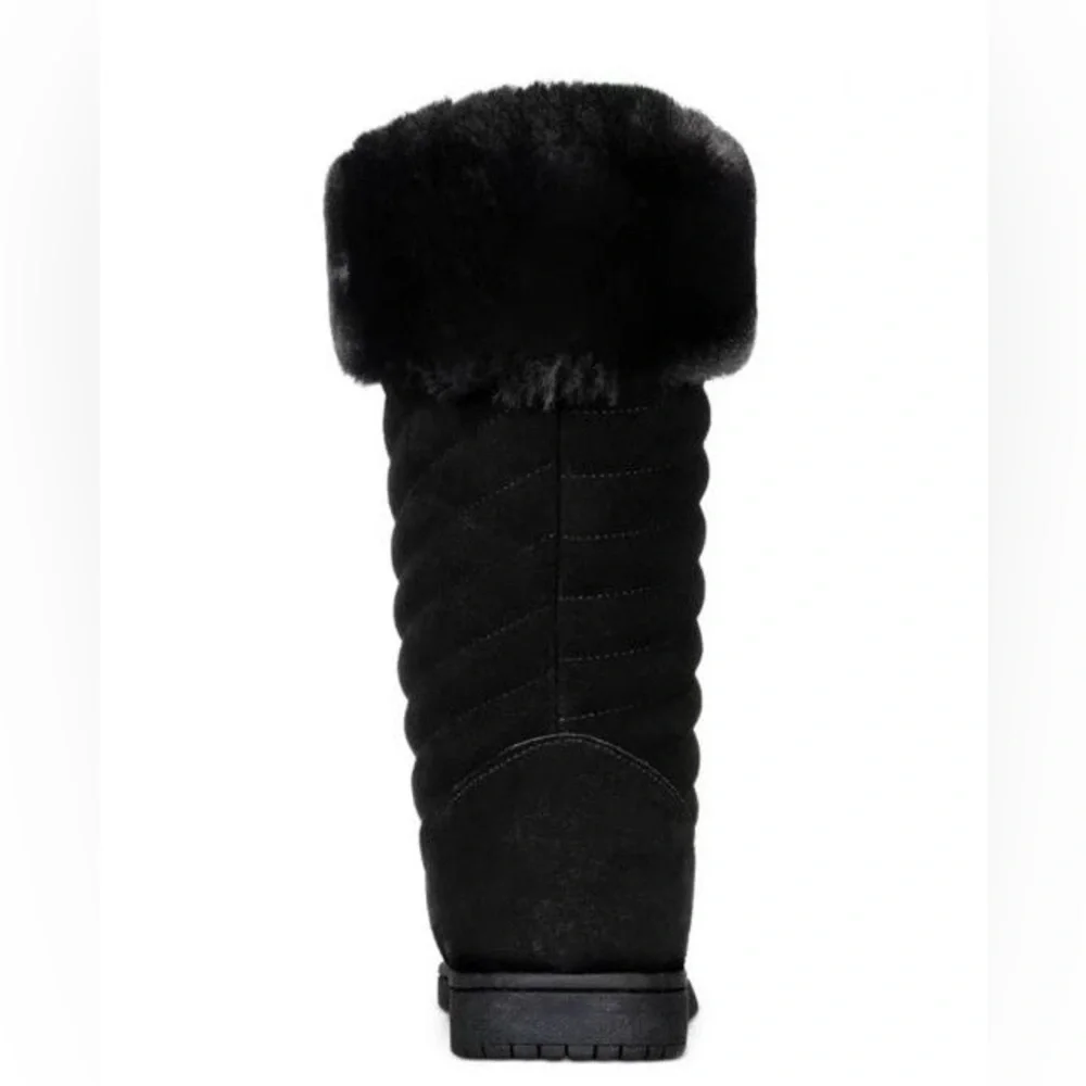 Style And Co Genuine Suede Uppers Novaa Black winter snow boots Size 9